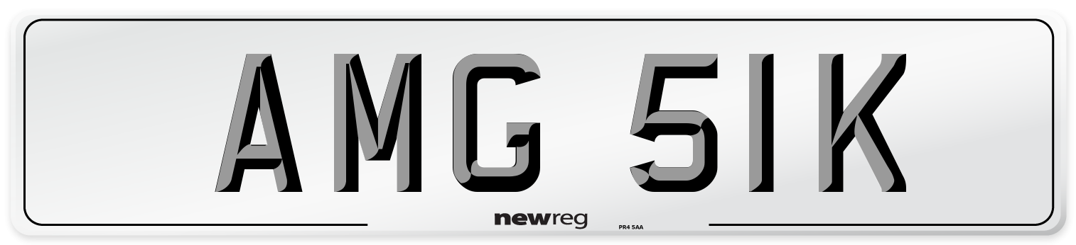 AMG 51K Number Plate from New Reg